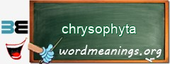 WordMeaning blackboard for chrysophyta